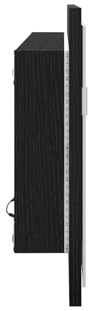 Espelho de Casa de Banho LED vidaXL Carvalho Preto 100x8,5x37 cm de Ma