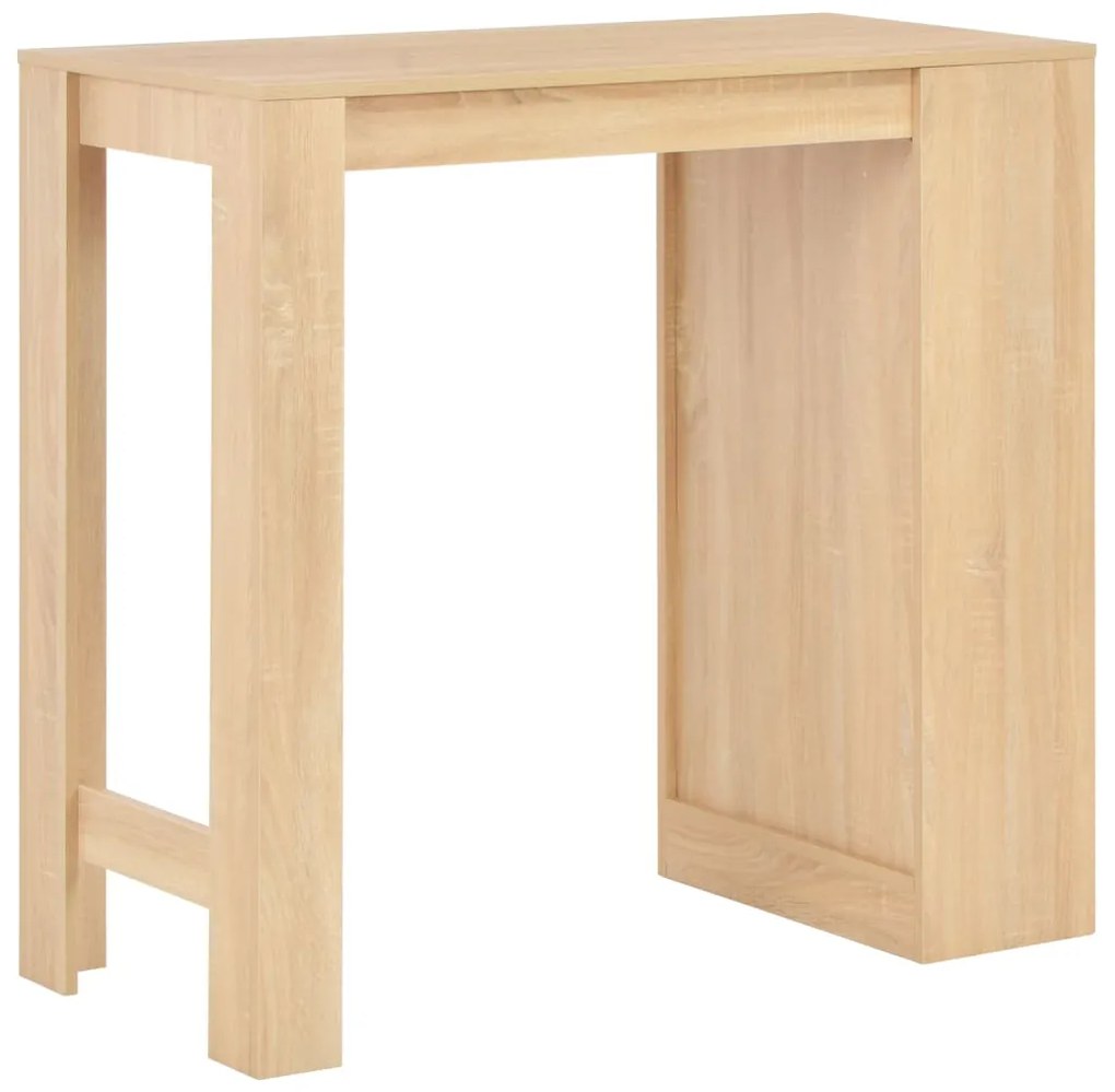 Mesa de bar com prateleira carvalho 110x50x103 cm