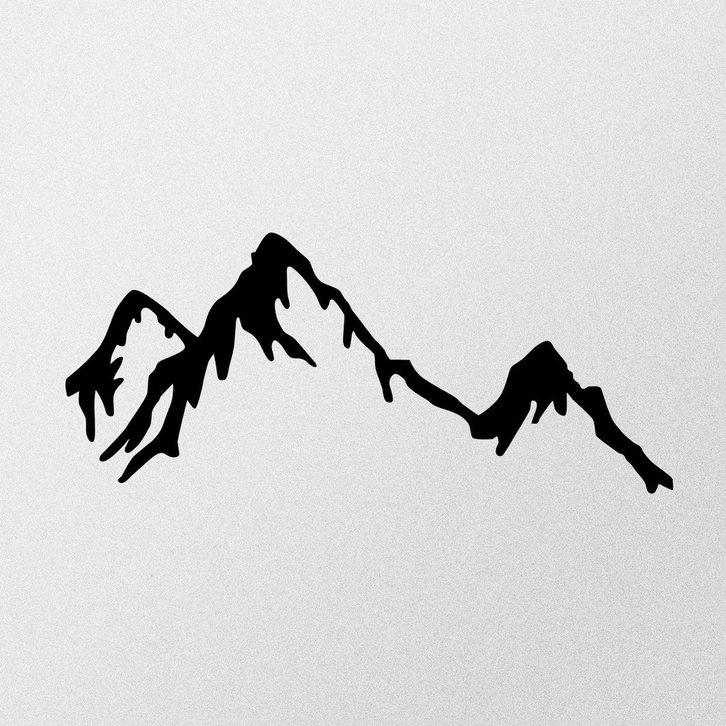 Acessório Decorativo de Parede Metal Mountain – Preto – 70 x 30 cm