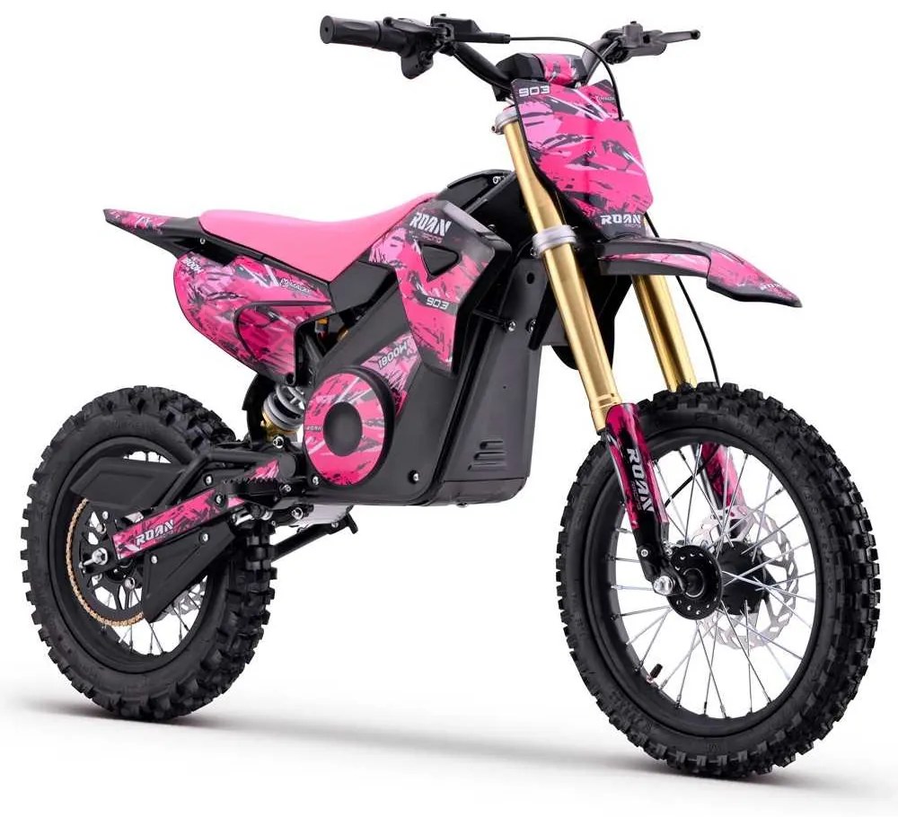 Mini moto elétrica para crianças 1800W Roan 903 batería litio 48V 13Ah Rosa