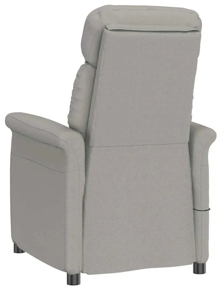 Cadeira de Massagem vidaXL Cinza Claro em Tecido Microfibra