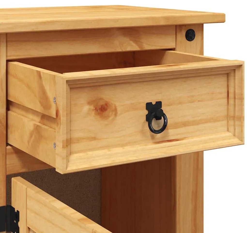 Mesa de cabeceira Corona Range em pinho mexicano 53x39x66 cm