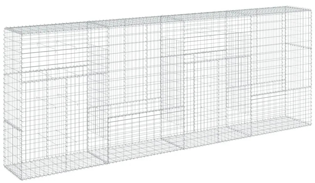 Cesto gabião com cobertura 400x50x150 cm ferro galvanizado