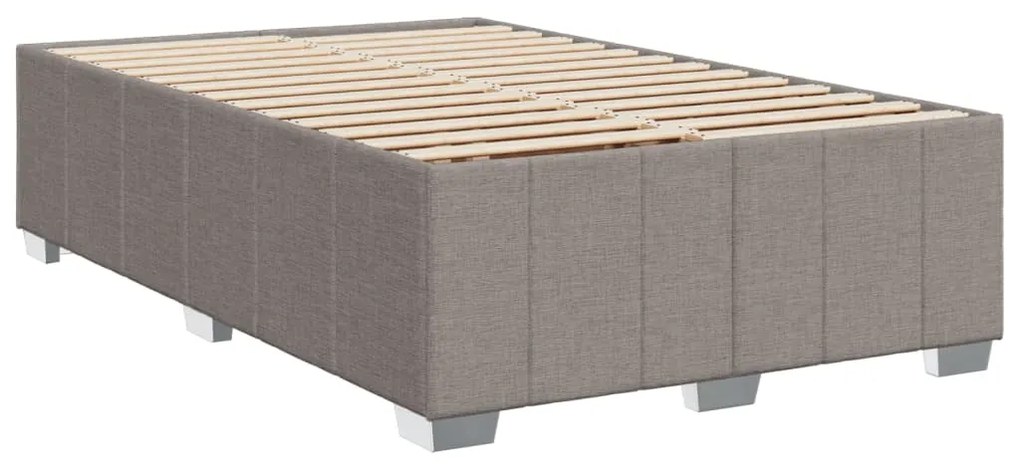 Cama com molas/colchão 120x200 cm tecido castanho-acinzentado