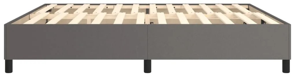 Estrutura de cama 200x200cm couro artificial cinzento