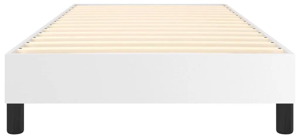 Estrutura de cama 90x200 cm couro artificial branco