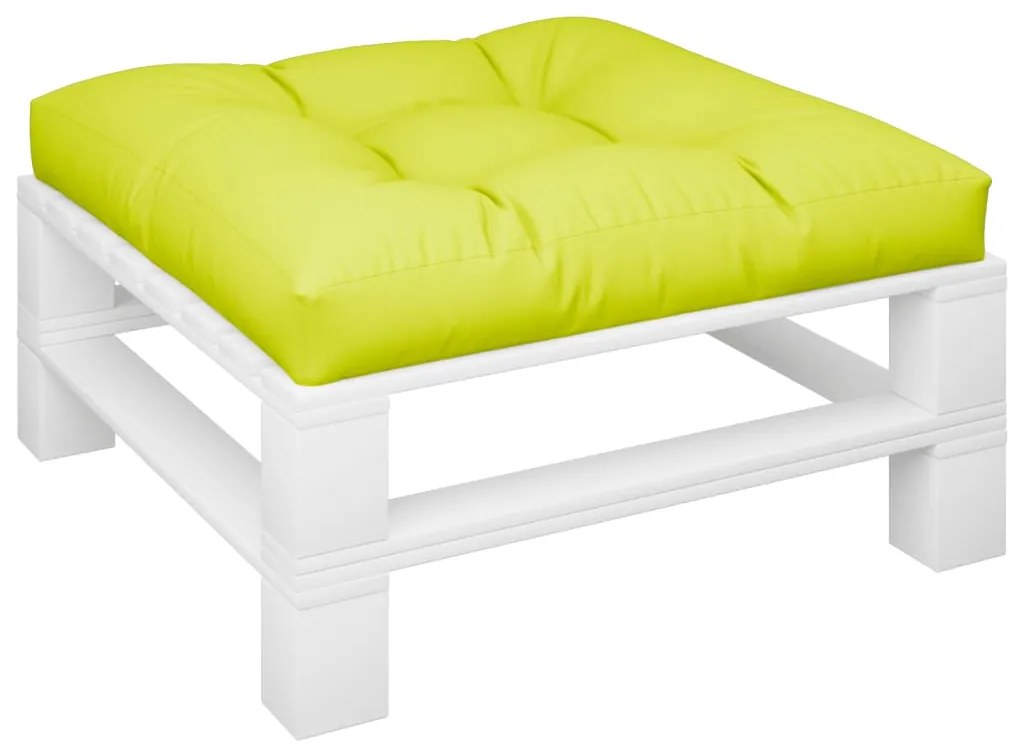 Almofadão p/ sofá de paletes 70x70x12 cm tecido verde brilhante