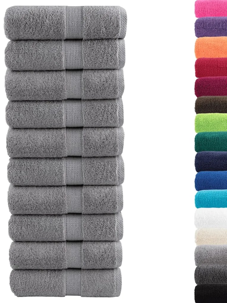 Toalhas de mãos premium SOLUND 10pcs 30x30cm 600 g/m2 cinzento