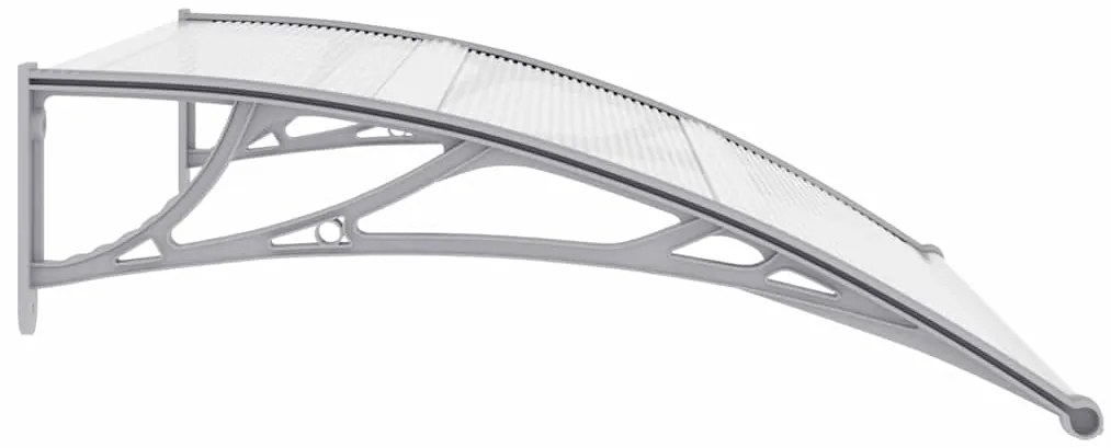 Toldo para porta 120x75 cm PC cinzento e transparente
