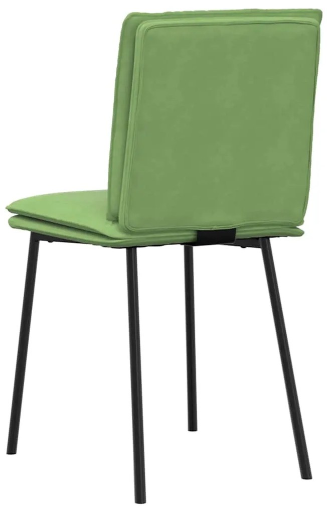 Cadeiras de jantar 2 pcs veludo verde-claro