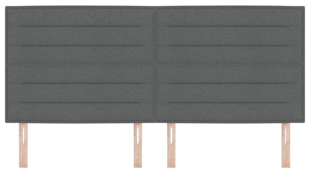 Cabeceira Design Linhas Cinza Escuro 200 cm Tecido