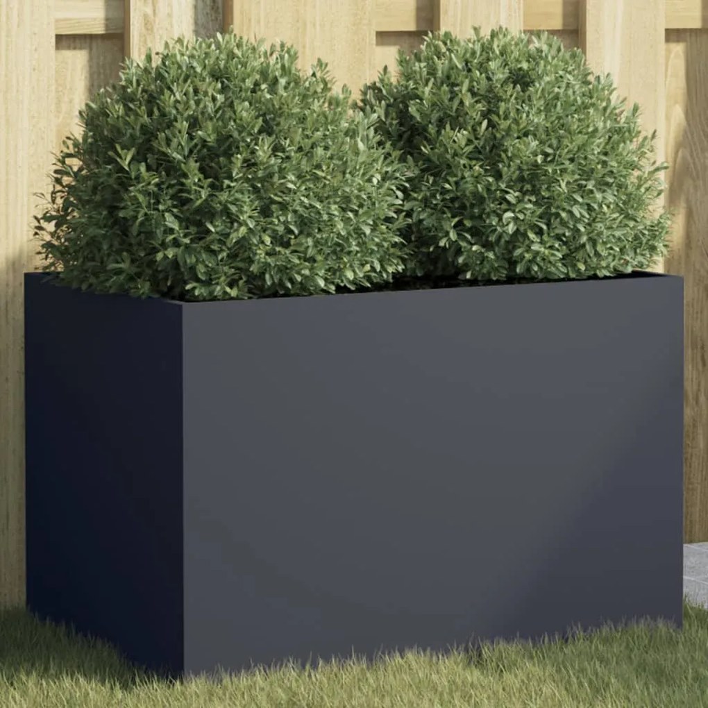 vidaXL Vaso/floreira 62x40x39 cm aço antracite