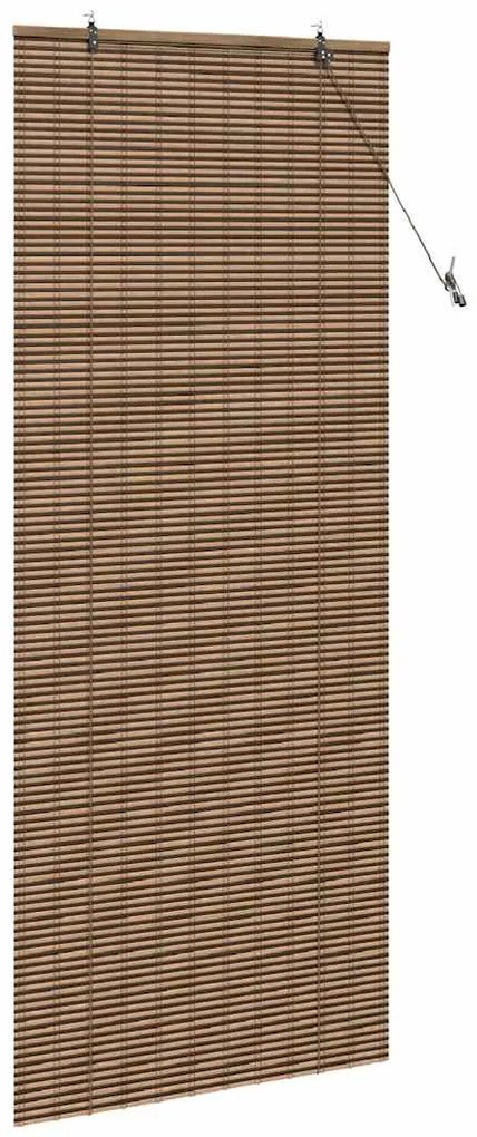 Persiana de Janela com cortinas Manual Castanho 90 x 220 cm Bambu