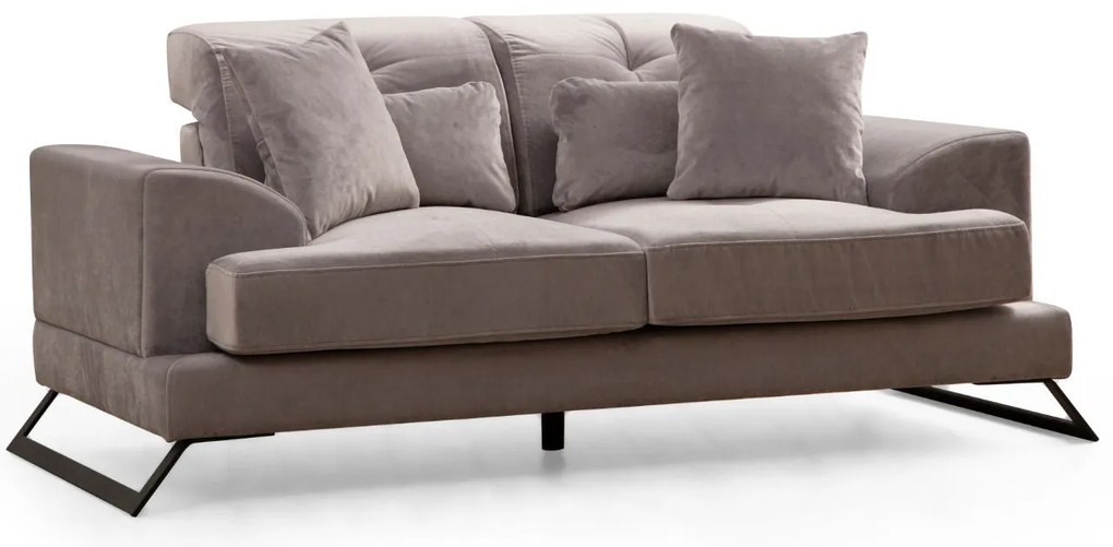 Sofá de 2 Lugares Frido – Cinzento Claro – 185x100x92 cm
