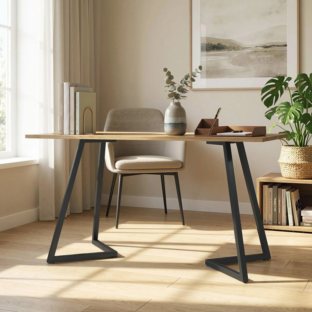 Conjunto de 4 Pernas de Mesa Quadradas (TAMPO NÃO INCLUIDO) Industriais para Móveis com Pés Ajustáveis 43x3x72 cm Preto