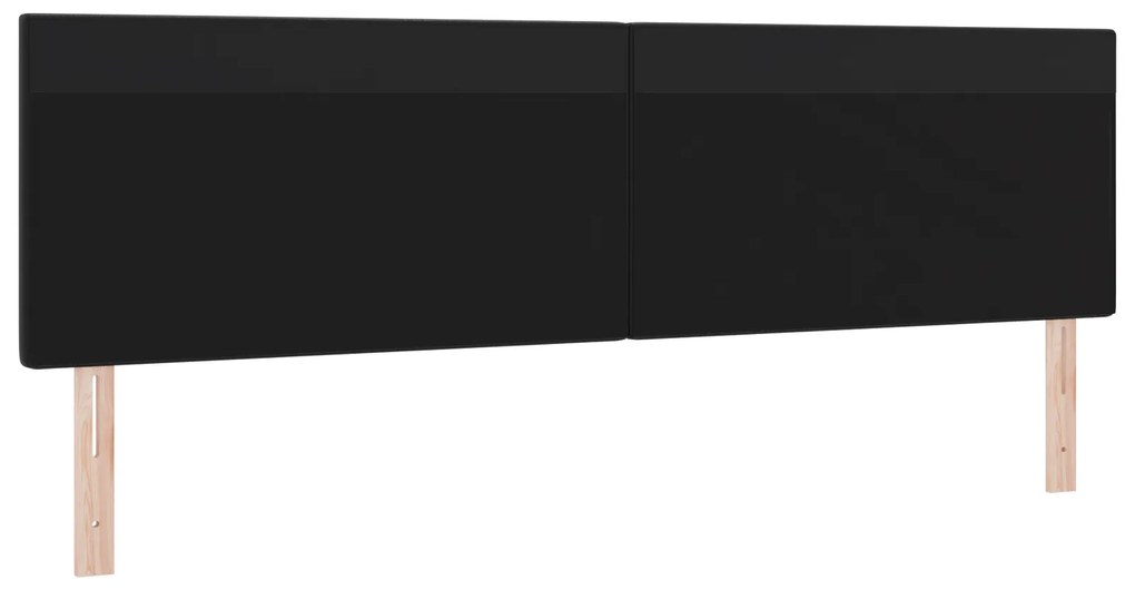 Cabeceira VidaXL Design Simples Preta 200 cm em Couro Sintético