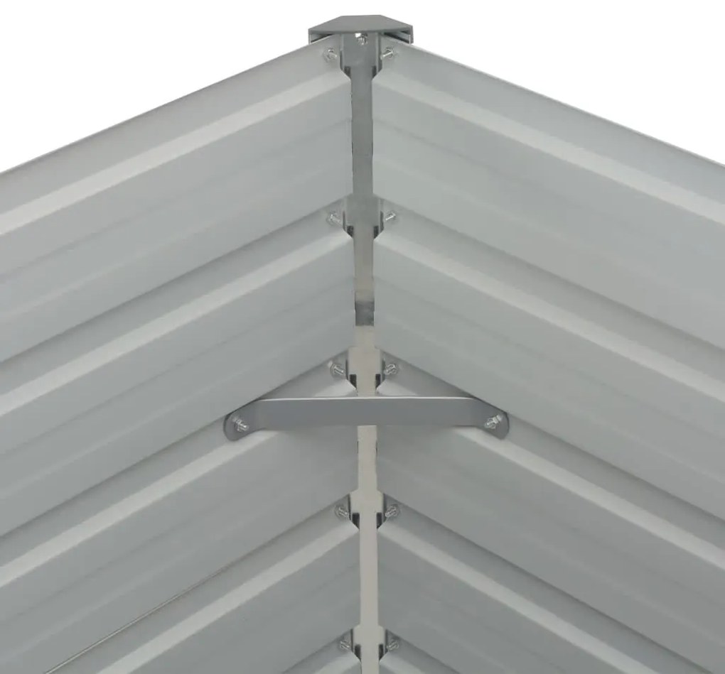 Canteiro jardim elevado 160x80x77 cm aço galvanizado antracite