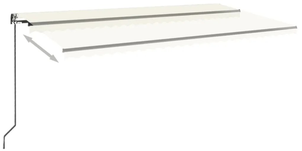 Toldo retrátil automático 600x350 cm creme
