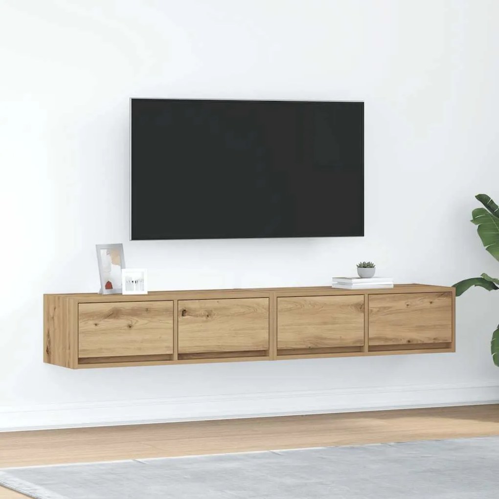 Móveis TV 2pcs 80x31x25,5cm deriv. madeira carvalho artesanal