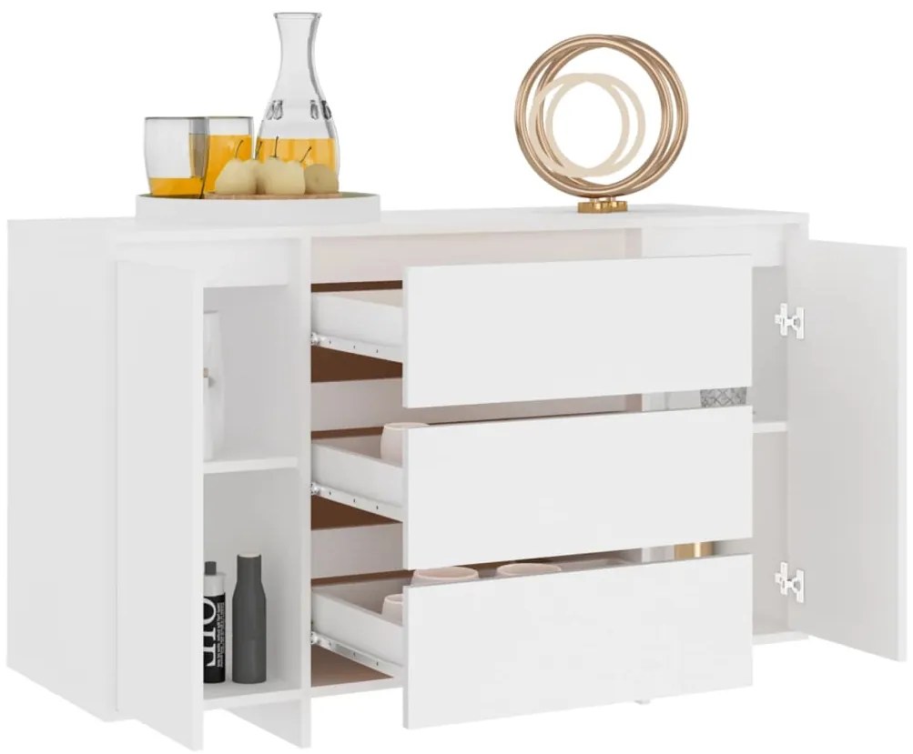 Aparador com 3 gavetas 120x41x75 cm derivados de madeira branco