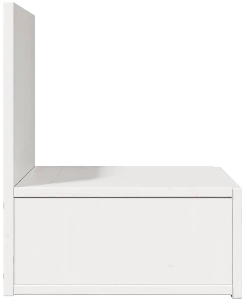Mesa de Cabeceira Montada na Parede com gaveta 2 pcs Branco