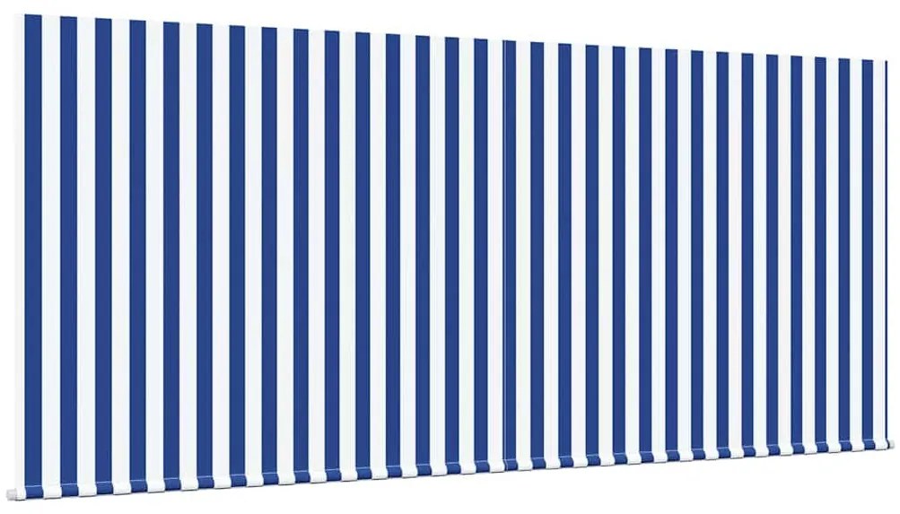 Toldo Retrátil Listras Azuis e Brancas Largo
