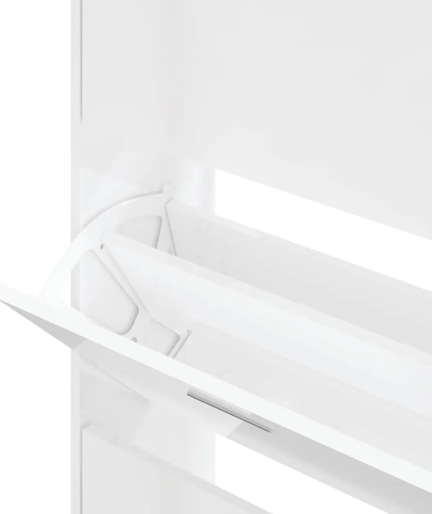 Sapateira 63x24x147 cm derivados de madeira branco brilhante