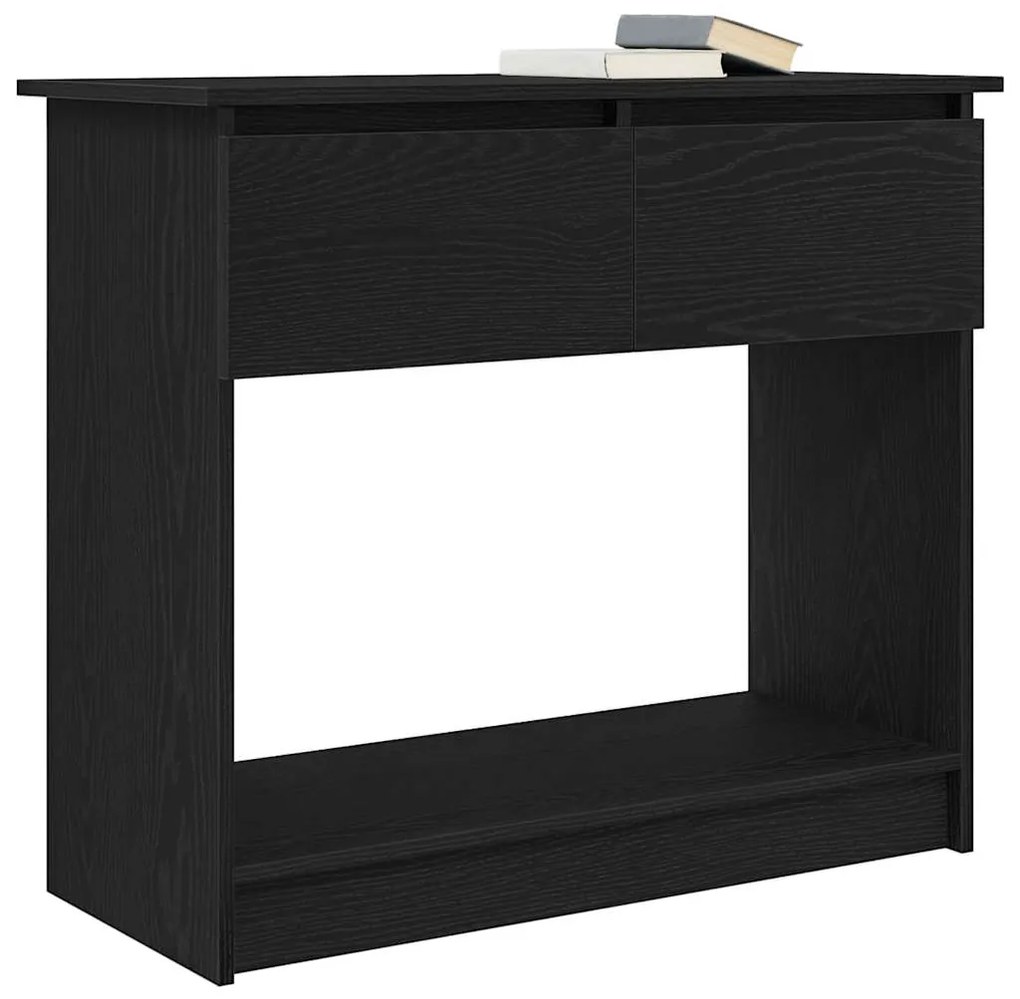 Mesa consola com gavetas 85,5x38,5x74,5 cm preto