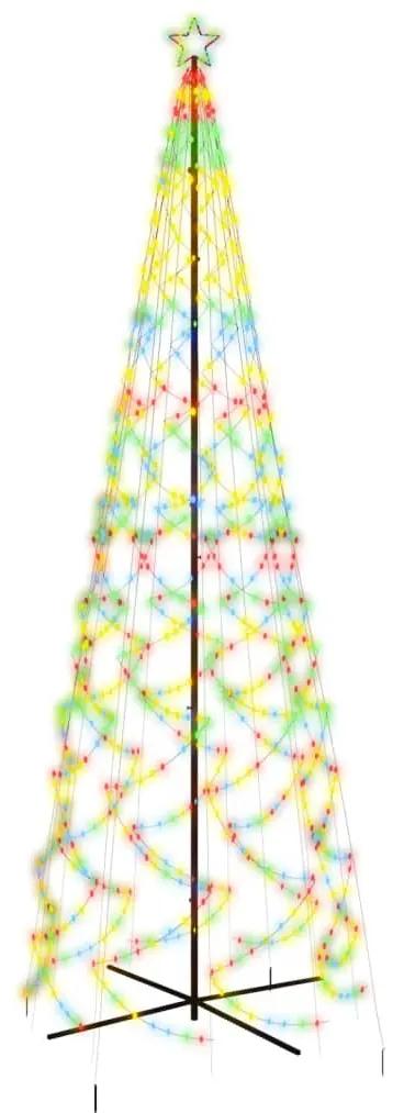 Árvore de Natal em cone 1400 luzes LED 160x500 cm colorido