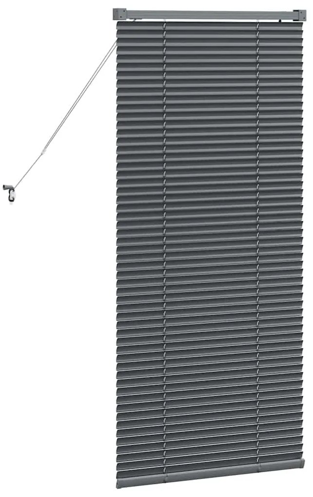 Persiana de Janela Cinzento-escuro 60 x 130 cm Alumínio