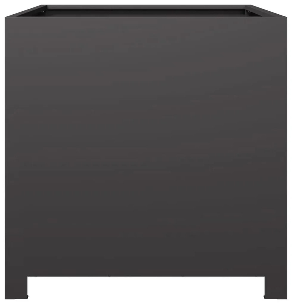 Vaso/floreira de jardim 50x50x50 cm aço preto