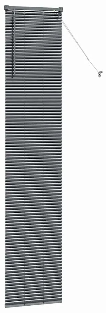 Persiana de Janela Cinzento-escuro 40 x 220 cm Alumínio