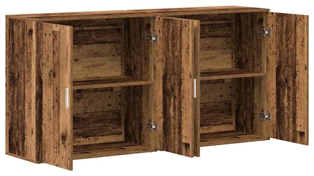Cristaleiras 2 pcs Madeira Velha 79x38x80 cm Madeira Derivada