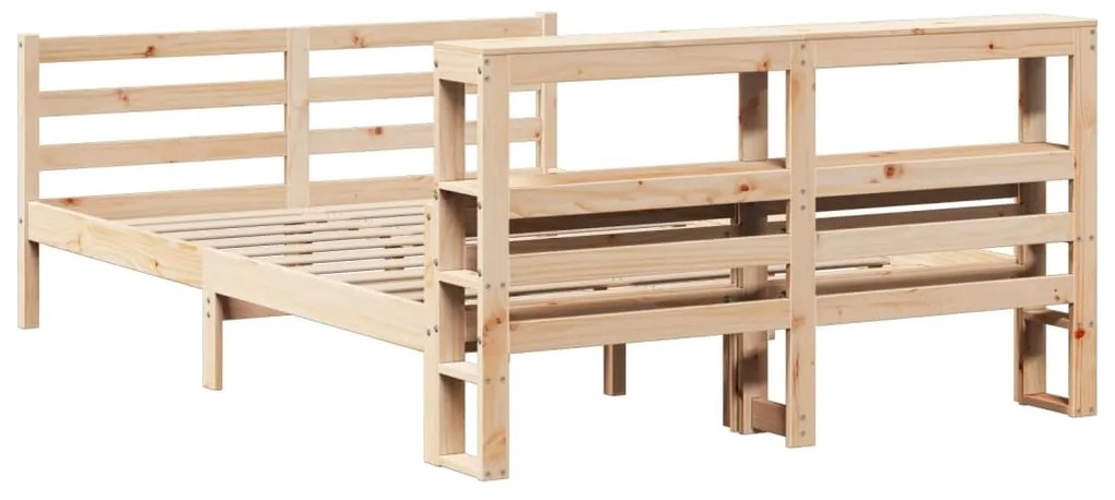 Estrutura de cama c/ cabeceira sem colchão 160x200 cm branco