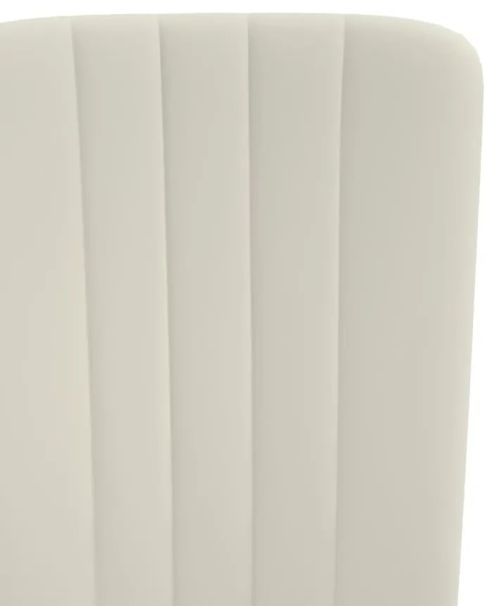 Cadeiras de jantar 2 pcs veludo cor creme