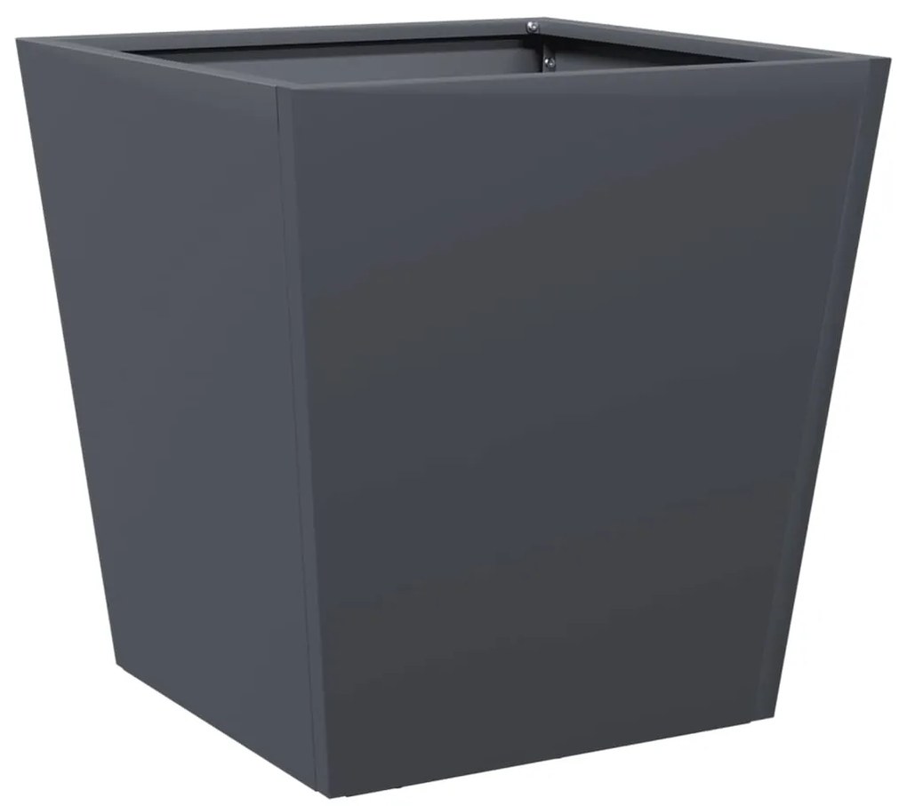Vaso/floreira de jardim 40x40x40 cm aço antracite