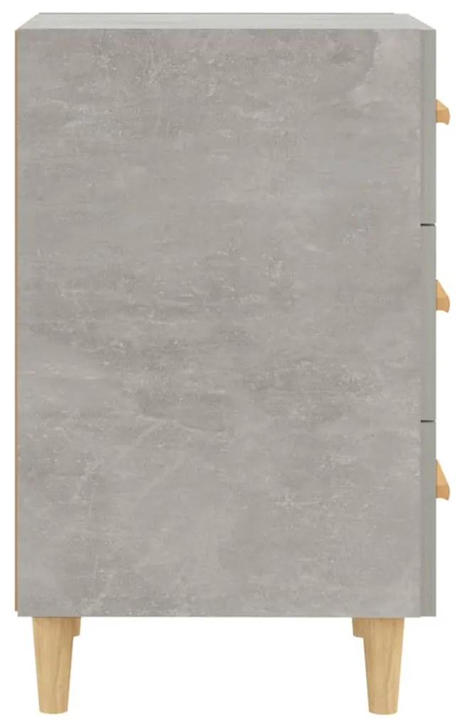 Mesa de cabeceira 40x40x66 cm derivados madeira cinza cimento