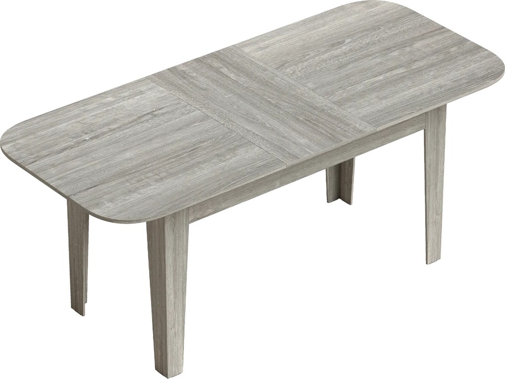 HOMCOM Mesa de Jantar Oval Extensível 140-180 cm Efeito Madeira Cinza | Aosom Portugal