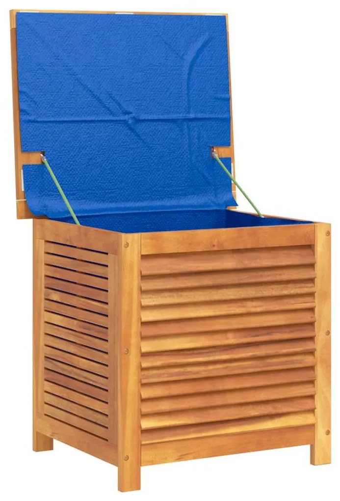 Caixa arrumação jardim c/ veneziana 60x50x56 cm acácia maciça