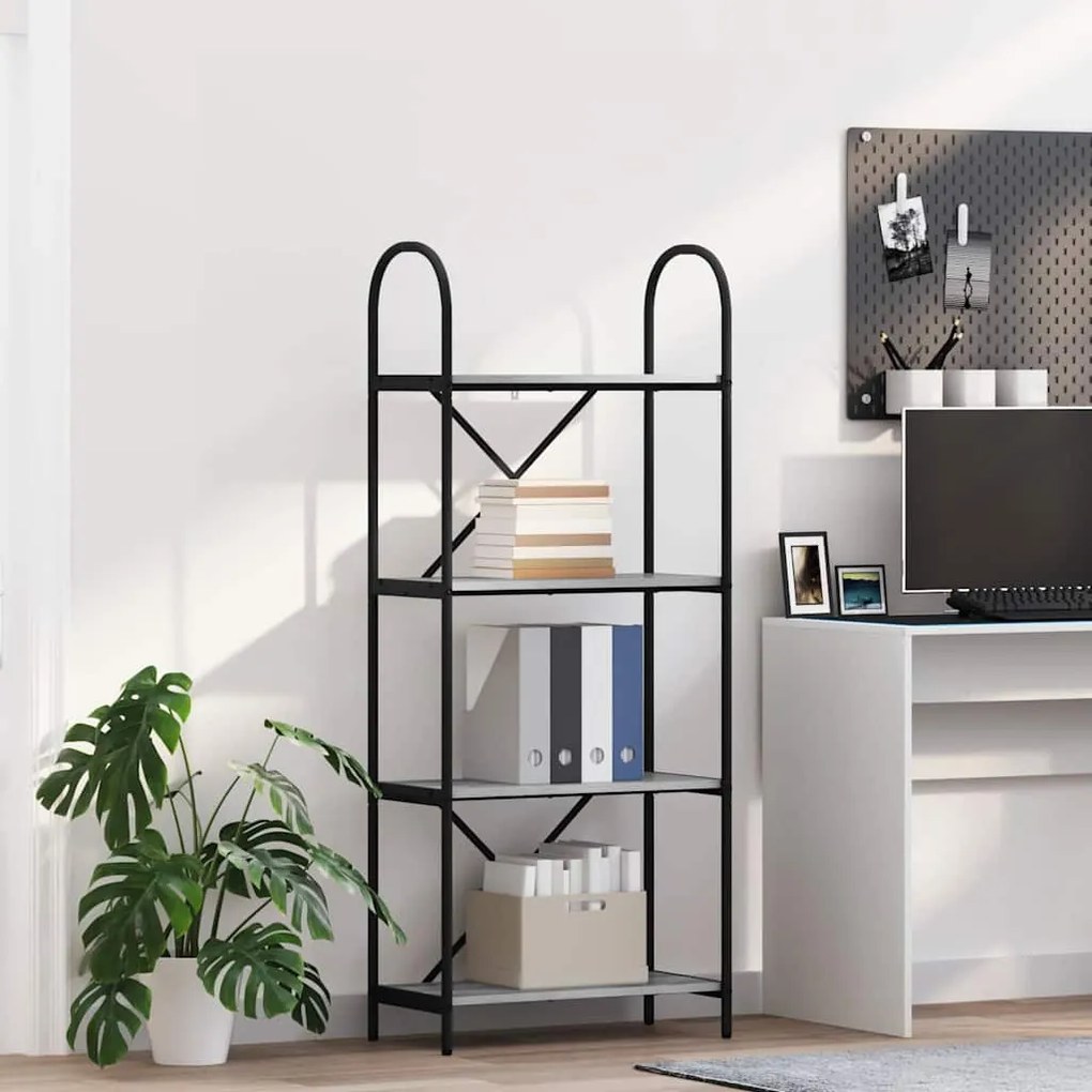 vidaXL Estante Cinza Sonoma 60 x 30 x 146 cm Madeira processada