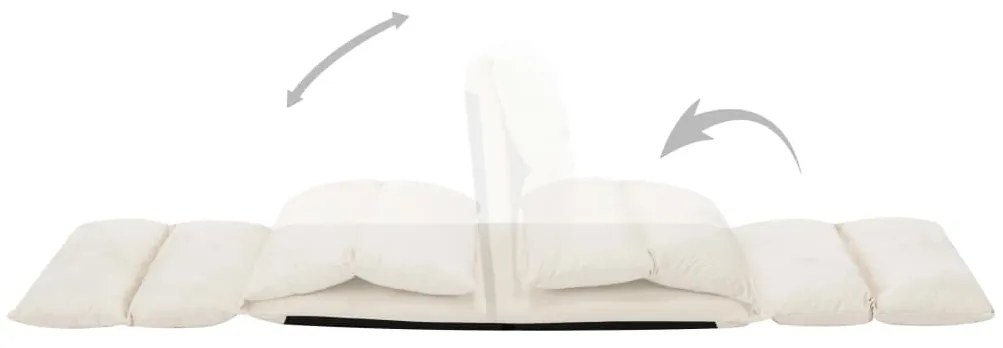 Colchão dobrável microfibra cor creme