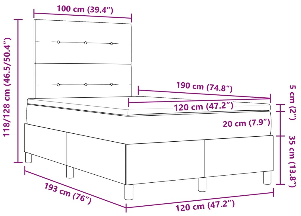 Cama Box Spring Creme Cama de Casal Pequena Tecido