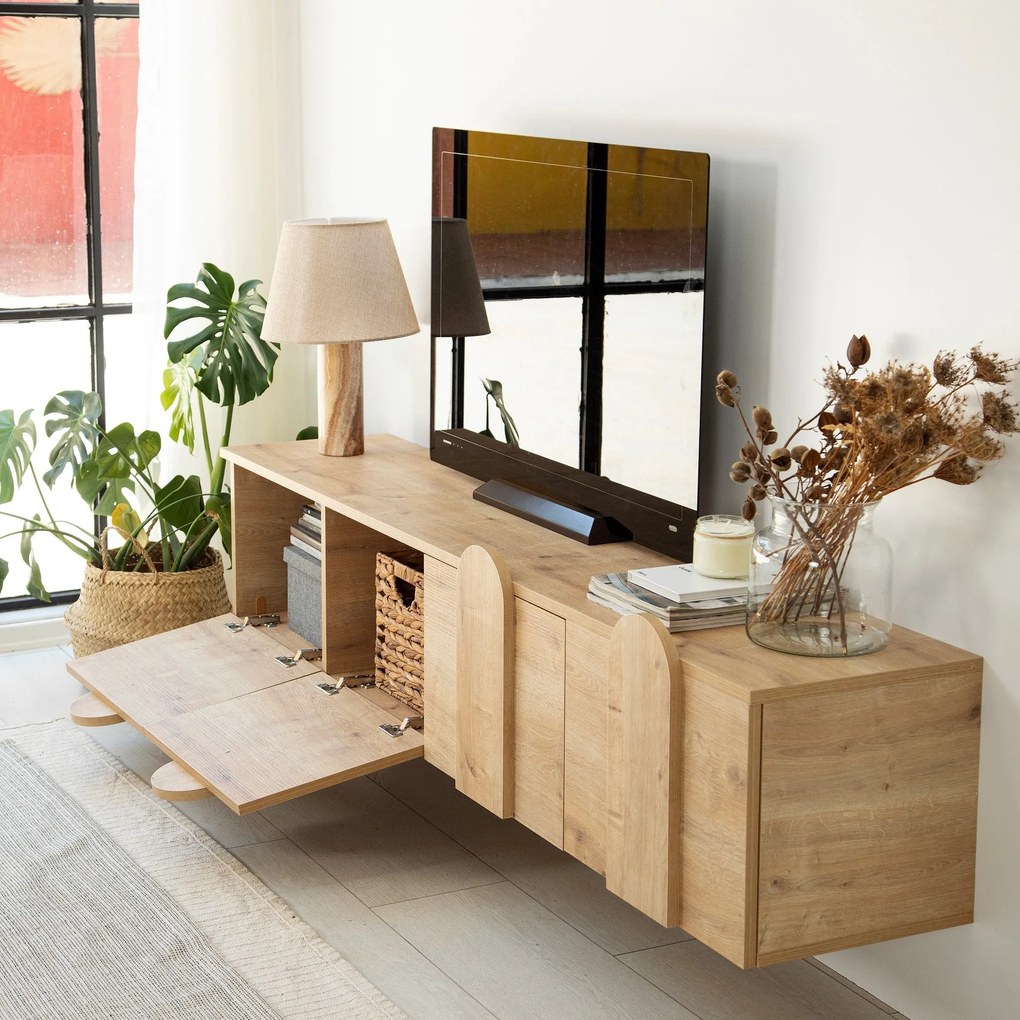 Móvel TV Network – Carvalho – 180x35x35 cm