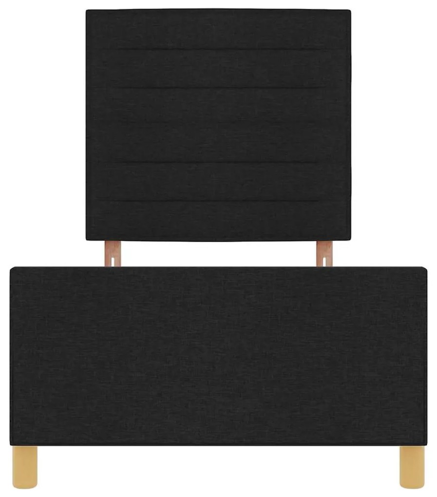 Estrutura de Cama Preta 80x200 cm