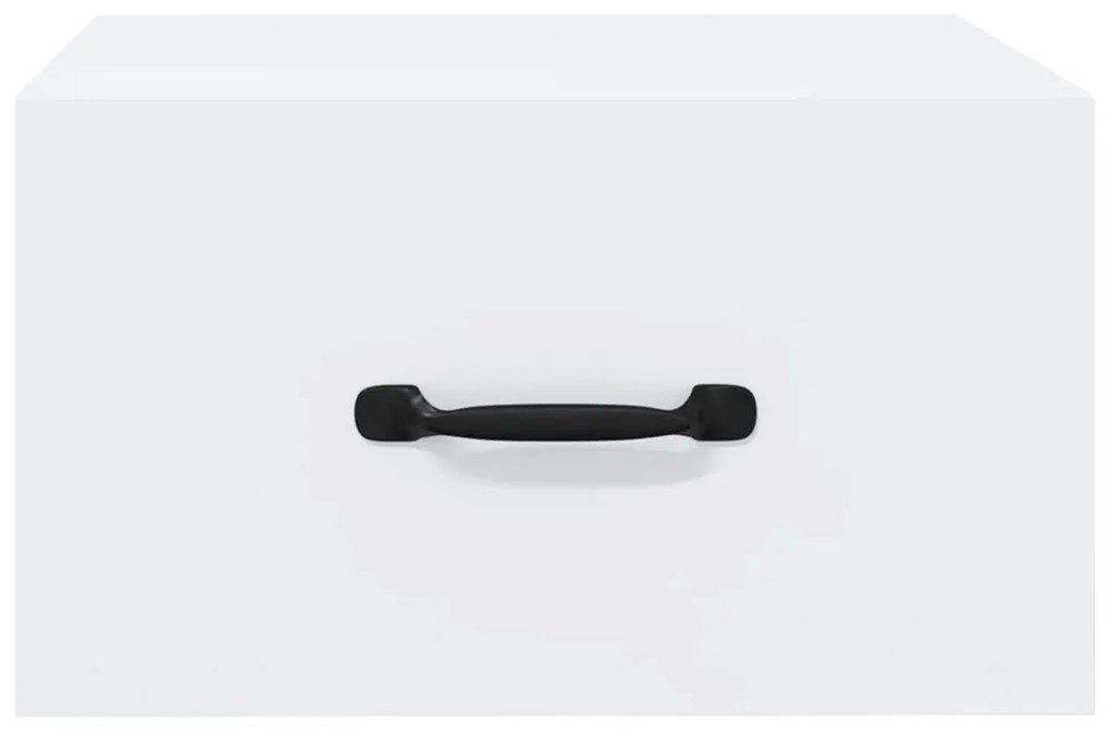 Mesas de cabeceira montagem na parede 2 pcs 35x35x20 cm branco