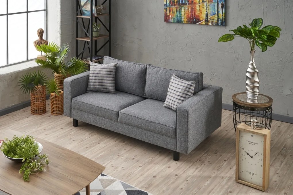 Sofá de 2 Lugares Kale – Cinzento – 180x83x91 cm