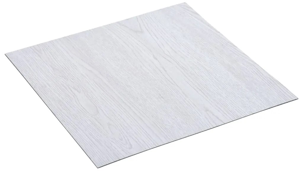 Tábuas de soalho autoadesivas 20 pcs 1,86 m² PVC branco