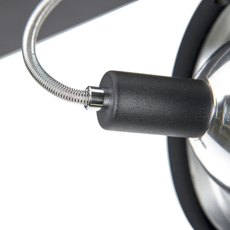 Projetores de design preto 4-luzes ajustáveis - Nox Moderno