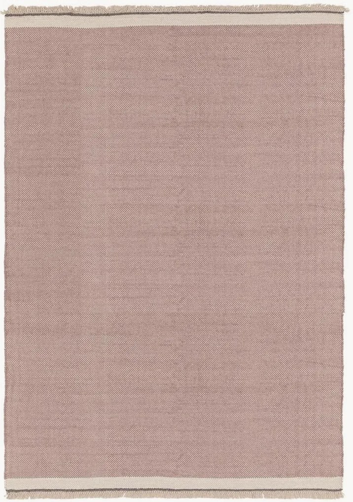 Tapete em lã artesanal de pelo curto Karla