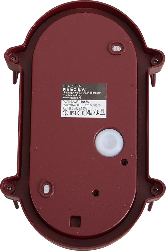 Candeeiro de Parede Exterior Vermelho Escuro IP44 - Noutica